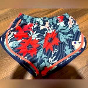 Champion Women's Athletic Shorts - Red and Blue Floral